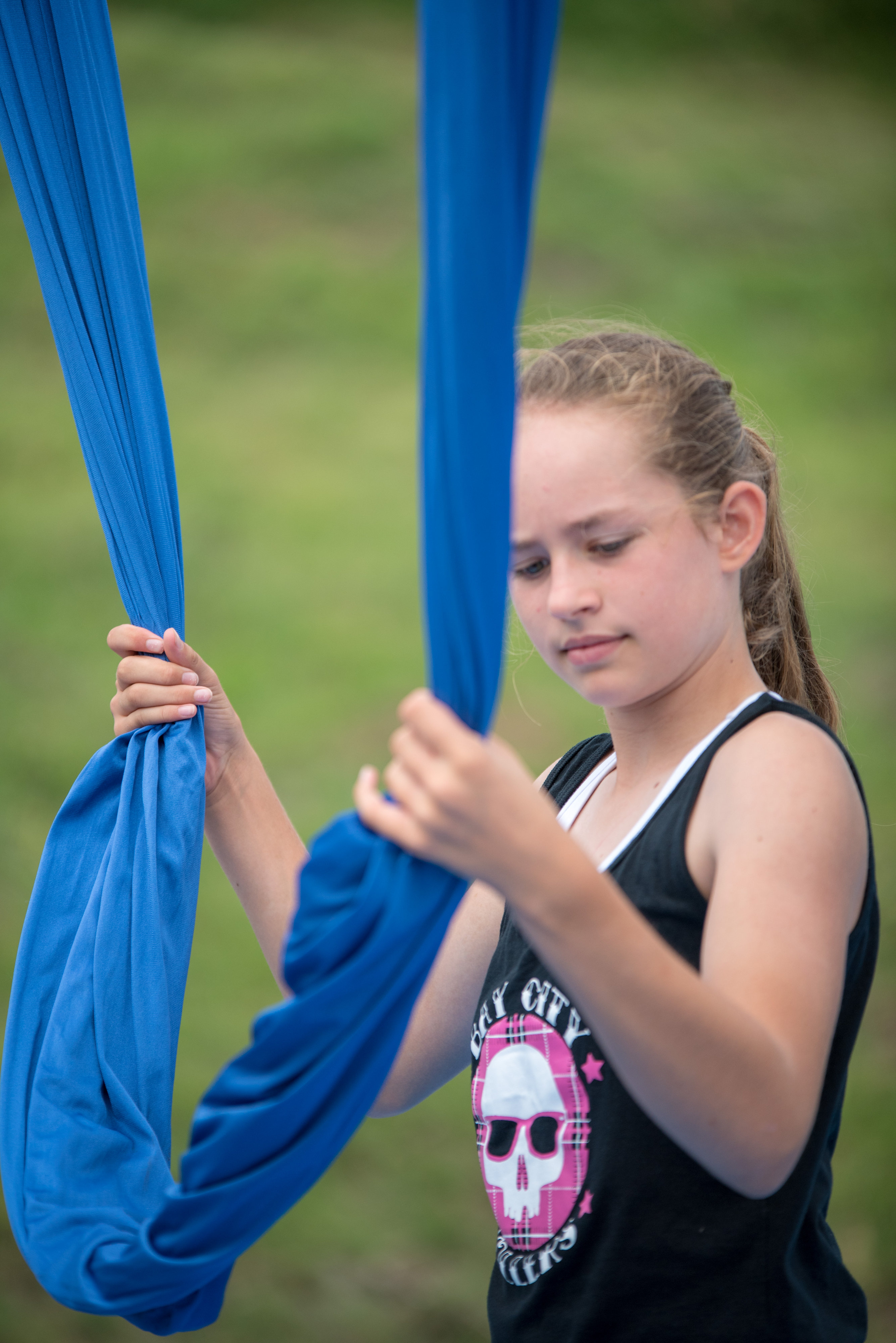 Home school aerial silks class at Hawkes Bay Flying Trapeze